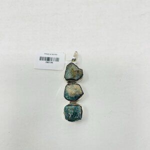 Shop LC Grandidierite Blue-Green Gemstone Pendant in 925 Sterling Silver 5177